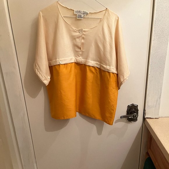 christune forti skirt suit size 14 orange and cream - Picture 3 of 13